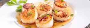 Seafood Delivery White Wine and Garlic Seared Scallops Recipe